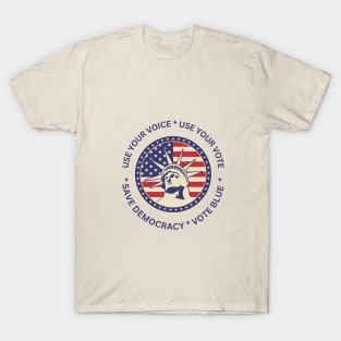 Voter Encouragement Liberty Badge T-Shirt